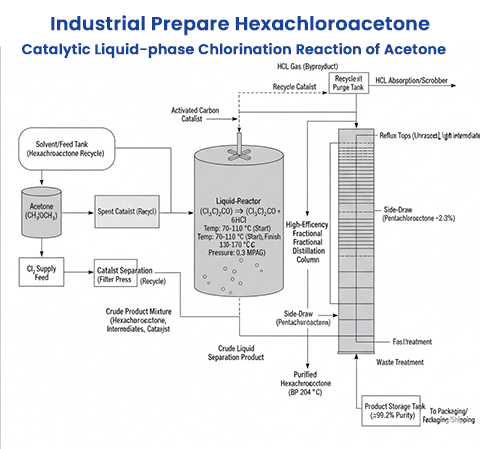 HPrepare Hexachloroacetone via the Catalytic Liquid-phase Chlorination Reaction of Acetone