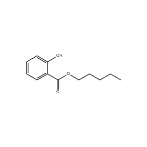 Molecular Structure of Amyl Salicylate Molecular Structure of Amyl Salicylate
