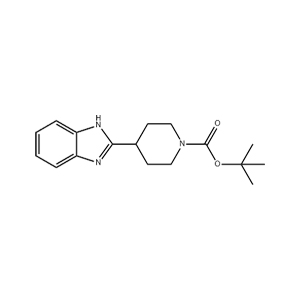 Molecular Structure of tert-Butyl 4-(1H-1,3-benzodiazol-2-yl)piperidine-1-carboxylate