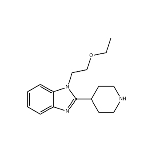 Molecular Structure of 1-(2-Ethoxy-ethyl)-2-piperidin-4-yl-1H-benzimidazole