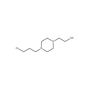 Molecular Structure of 1-(3-Chloropropyl)-4-(2-hydroxyethyl)piperazine