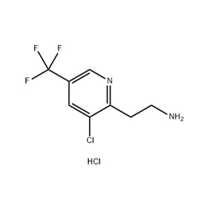 Molecular Structure of 2-[3-Chloro-5-(trifluoromethyl)pyridin-2-yl]ethanamine hydrochloride