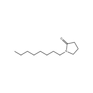 Molecular Structure of N-Octyl pyrrolidone