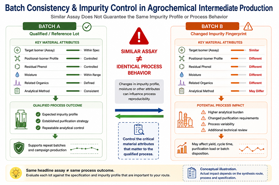 Why chlorophenol batch consistency and impurity profile matter in agrochemical intermediate production