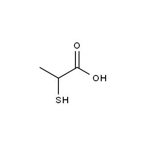 Molecular Structure of 2-Mercaptopropionic acid